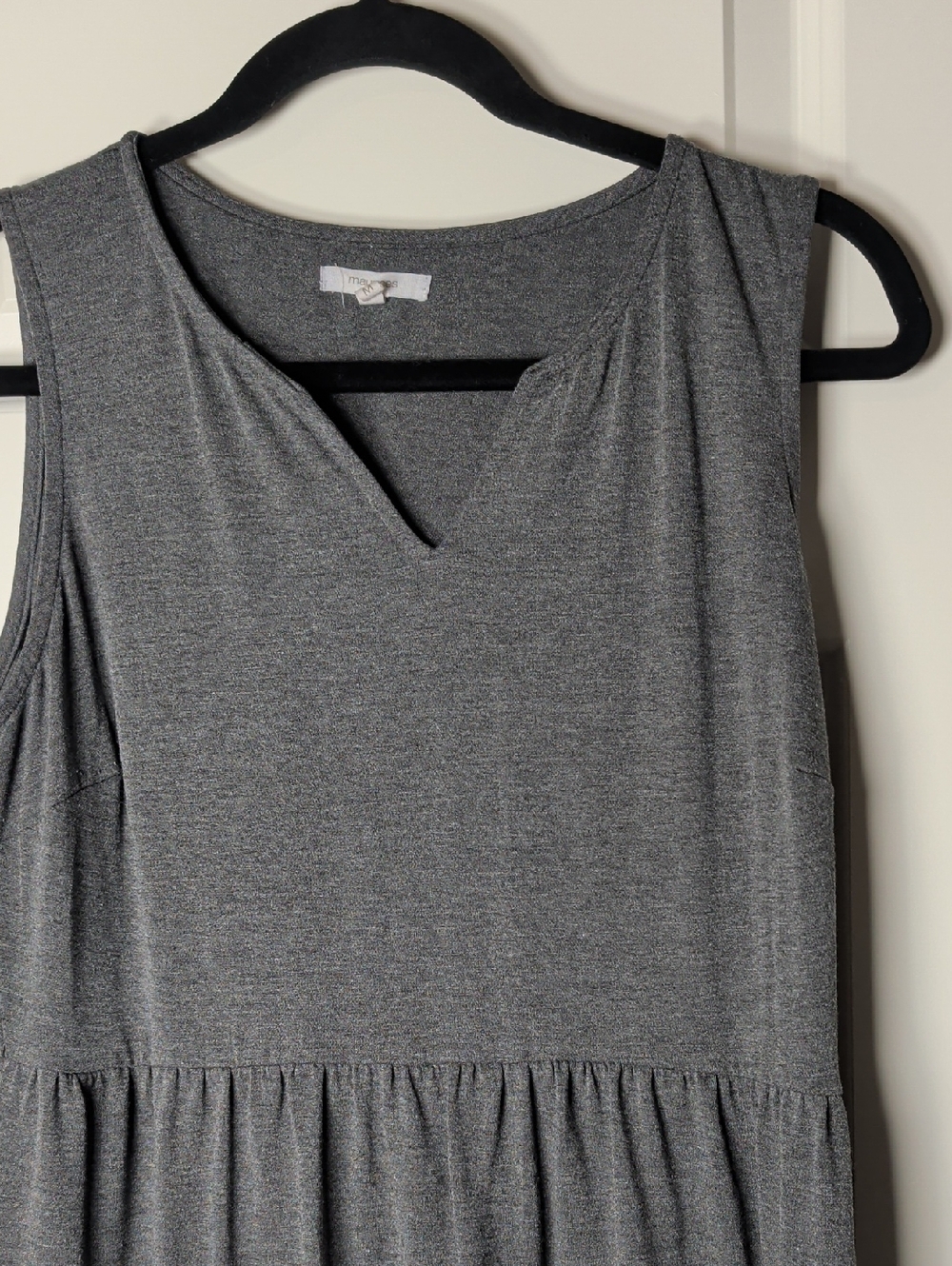 Maurices Sleeveless Tiered Knit Dress - Gray - Picture 5 of 8